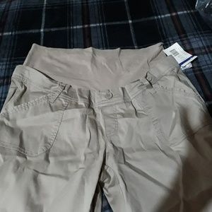Khaki three seasons maternity pants